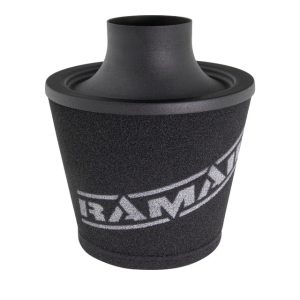 Ramair Large Foam Filter Aluminium Base 80mm (3.1inch) OD Black