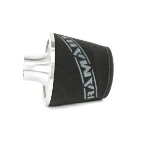 Ramair Foam Jet Stream Large Cone Air Filter 70mm (2.75inch) OD Silver