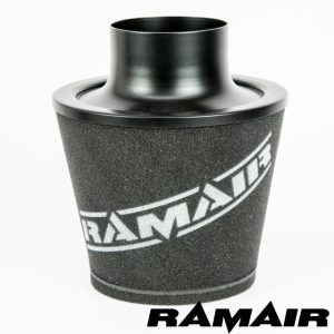 Ramair Large Foam Filter Aluminium Base 100mm (3.9inch) OD Black