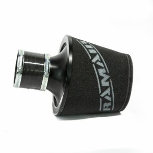 Ramair Foam Jet Stream Large Cone Air Filter 70mm (2.75inch) OD Black with Silicone Coupler