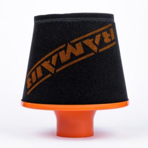 Ramair Large Foam Filter Aluminium Base 90mm (3.5inch) OD Orange